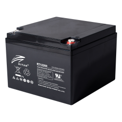 Lead Battery  (RT12260) AGM  12V / 26 Ah - 166 / 176 / 125mm T F13(M5) RITAR
