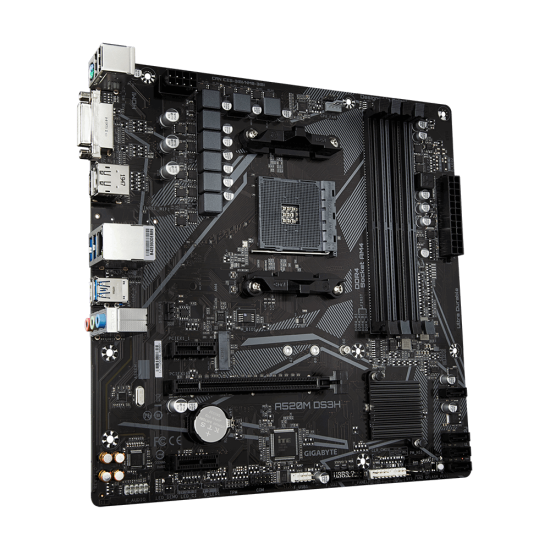 Дънна платка GIGABYTE A520M-DS3H V2, Socket AM4
