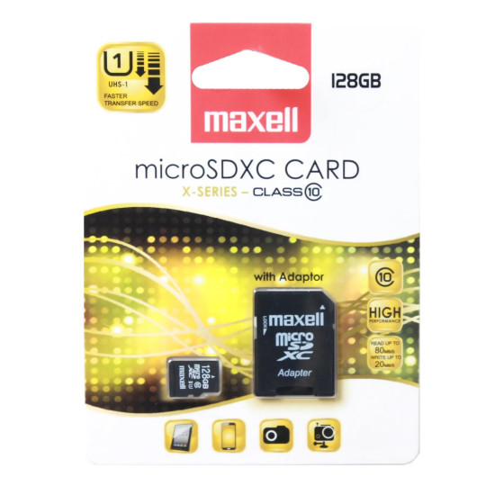 Карта памет Maxell micro SDXC, 128GB