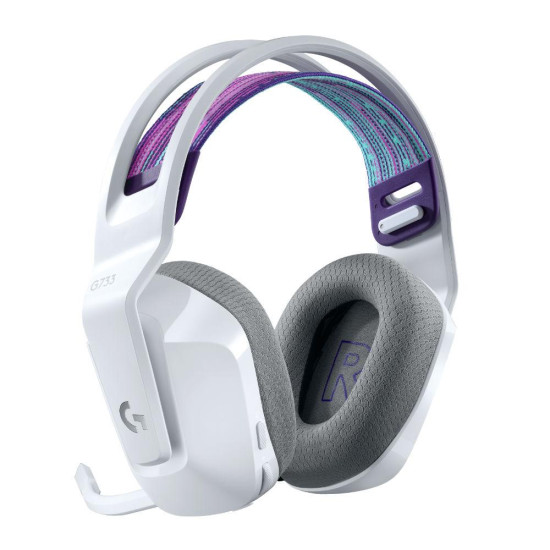 Gaming Earphone Logitech G733 Lightspeed Wireless RGB, Microphone, White