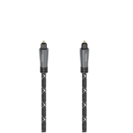 Оптичен аудио кабел HAMA ODT plug (Toslink), Метални накрайници, 1.5 м, Черен