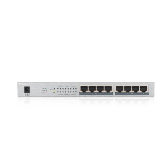 Switch ZyXEL GS1008-HP, 8 Port Gigabit PoE+ unmanaged, 60W