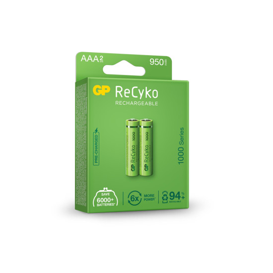 Rechargeable battery GP R03 AAA 1000mAh NiMH 100AAAHCE-EB2 2pc in blister GP