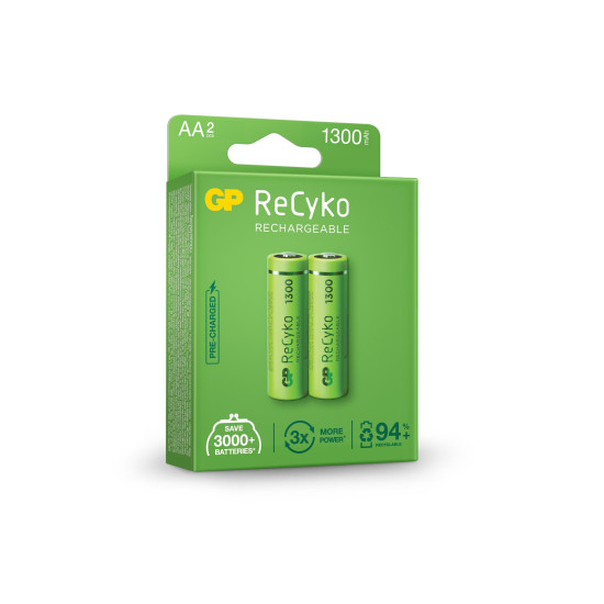 Rechargeable battery GP R6 AA  130AAHC-EB2 1300mAh NiMH 2pc in blister GP