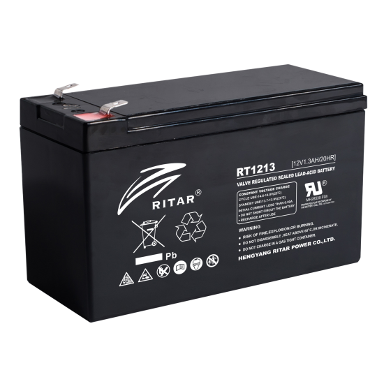Lead Battery RITAR RITAR (RT1213), 12V / 1.3 Ah- 98/43,5/53 mm AGM
