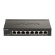 Switch D-Link DGS-1100-08PV2/E, 8 PoE 10/100/1000 Gigabit Smart Switch, managed, Rack-Mount