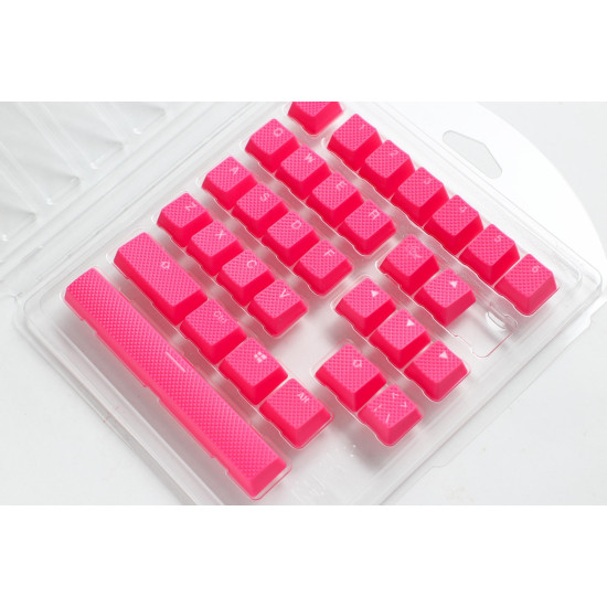 Капачки за механична клавиатура Ducky Pink 31-Keycap Set Rubber Backlit Double-Shot US Layout