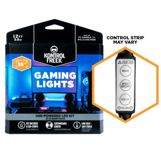 RGB Strip KontrolFreek Gaming Lights Kit - RGB лента USB (3.6m)