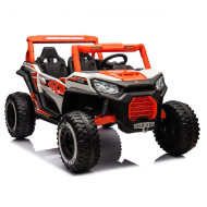 Aкумулаторен джип UTV Powered NEL 4X4 24V двуместен с меки гуми отварящи се врати и кожена седалка