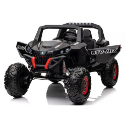 Aкумулаторен джип Super Star 4X4 24V двуместен с меки гуми отварящи се врати и кожена седалка