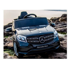 Акумулаторен джип Mercedes GL63 12V батерия,MP3, с меки гуми с Кожена седалка Металик боя, 4X4