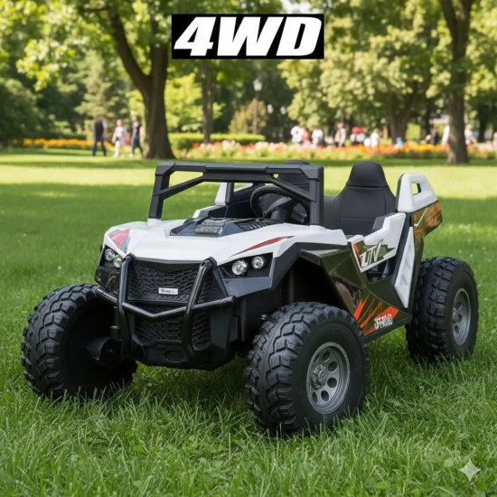 Battery-powered two-seater UTV off-road jeep, 4x4, 24V, 690W, with MP4 & MP3 player