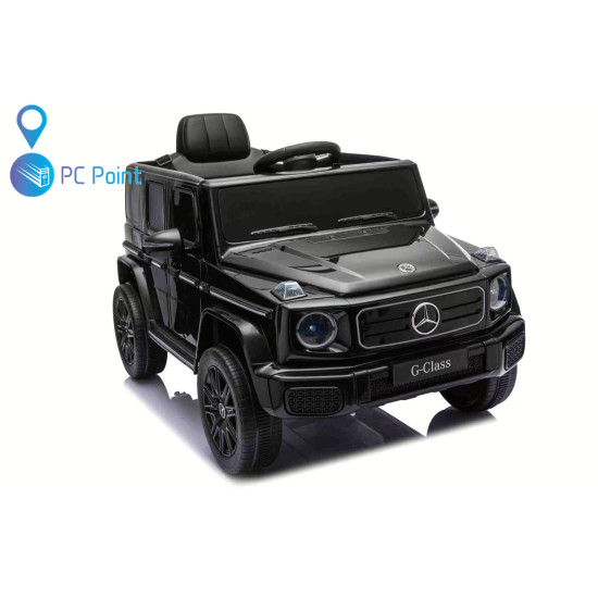 Лицензиран Акумулаторен джип Mercedes G 580 AMG Premium 12V/7Ah,70W ,MP3 плейър, Кожена седалка, EVA меки гуми, Металик боя 2026 г.