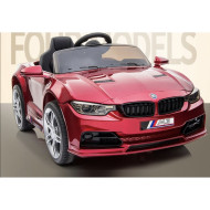 Battery car type BMW M3 with soft tires and leather seat 12V