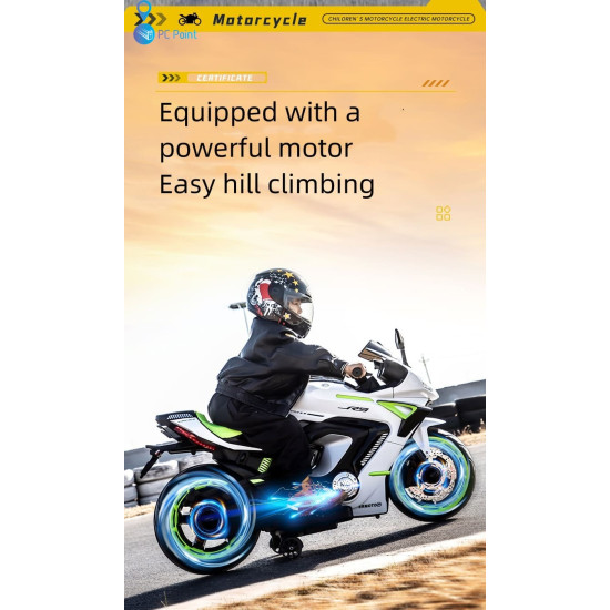 Battery-Powered Motorcycle Big Ninja 12V/7Ah, MP3 Player