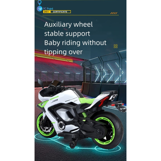 Battery-Powered Motorcycle Big Ninja 12V/7Ah, MP3 Player