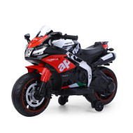 Акумулаторен мотор APRILIA 666 с меки гуми и кожена седалка 12V с две гуми