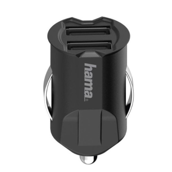 Заряднo за кола HAMA Universal 2xUSB, 5V/10.5W, Черен