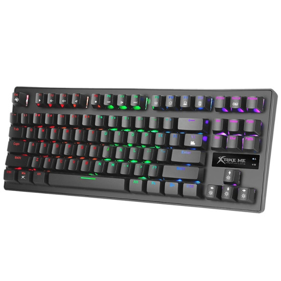 Xtrike ME механична клавиатура Gaming Keyboard Mechanical 87 keys GK-979 - Blue switches, Rainbow backligh
