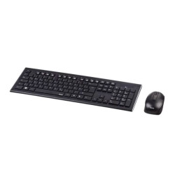 HAMA Cortino keyboard and mouse set, Wireless, Black