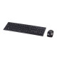 HAMA Cortino keyboard and mouse set, Wireless, Black