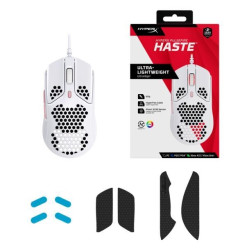 Геймърска мишка HyperX Pulsefire Haste, RGB, USB 2.0, Бял/Розов