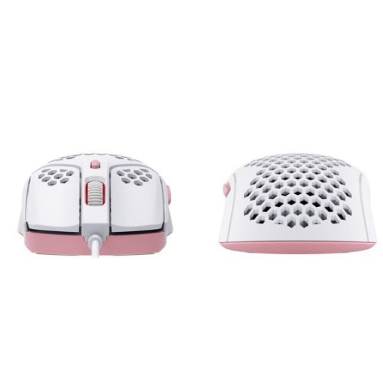 Геймърска мишка HyperX Pulsefire Haste, RGB, USB 2.0, Бял/Розов