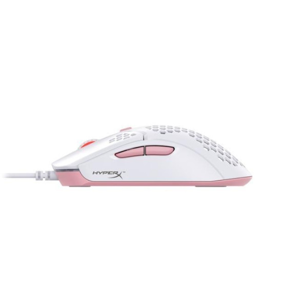 Геймърска мишка HyperX Pulsefire Haste, RGB, USB 2.0, Бял/Розов
