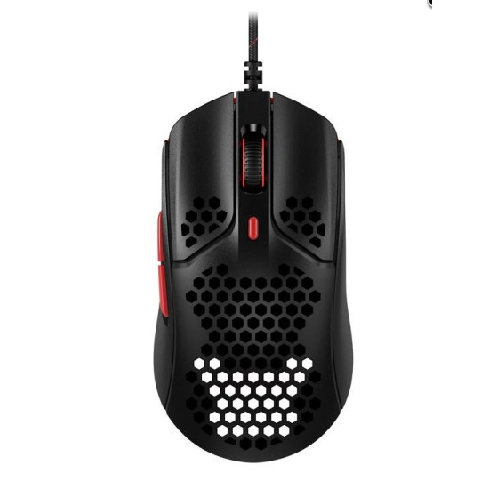 Геймърска мишка HyperX Pulsefire Haste, RGB, USB 2.0, Черен/Червен