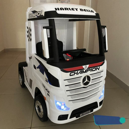 Mercedes ACTROS Licensed Electric Ride-On Truck with Trailer, 2×12V Batteries